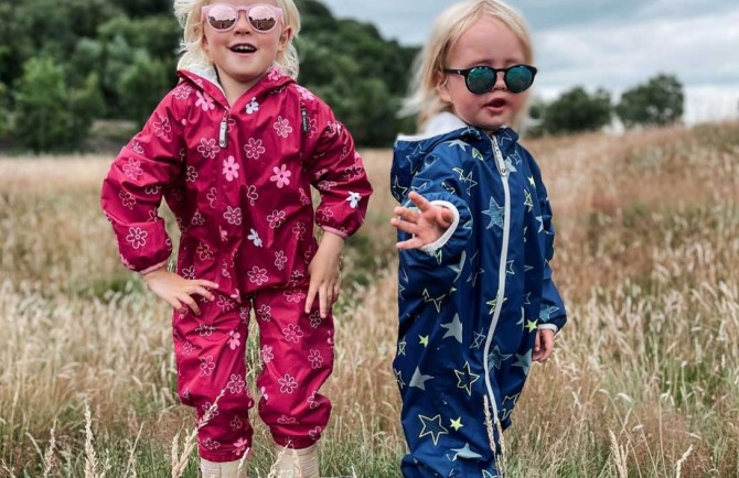 Kombinezon przeciwdeszczowy z podszewką All In One LittleLife - Stars 6-12m